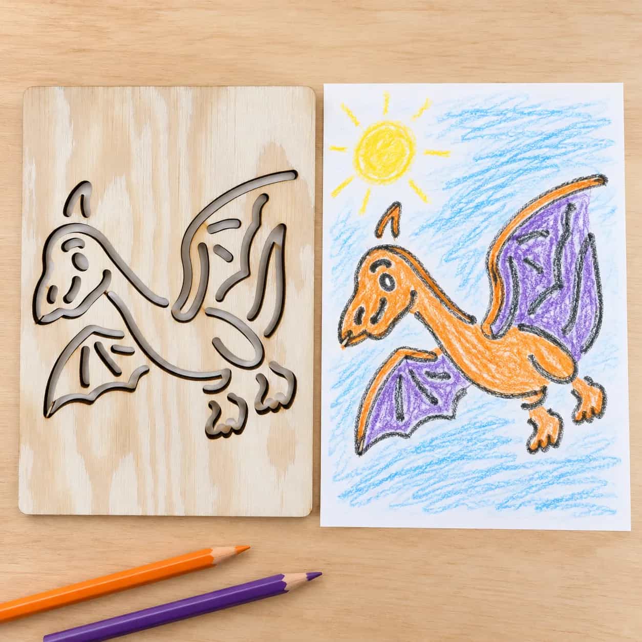 Rajzsablon Dinoszauruszok – Pterodaktilusz