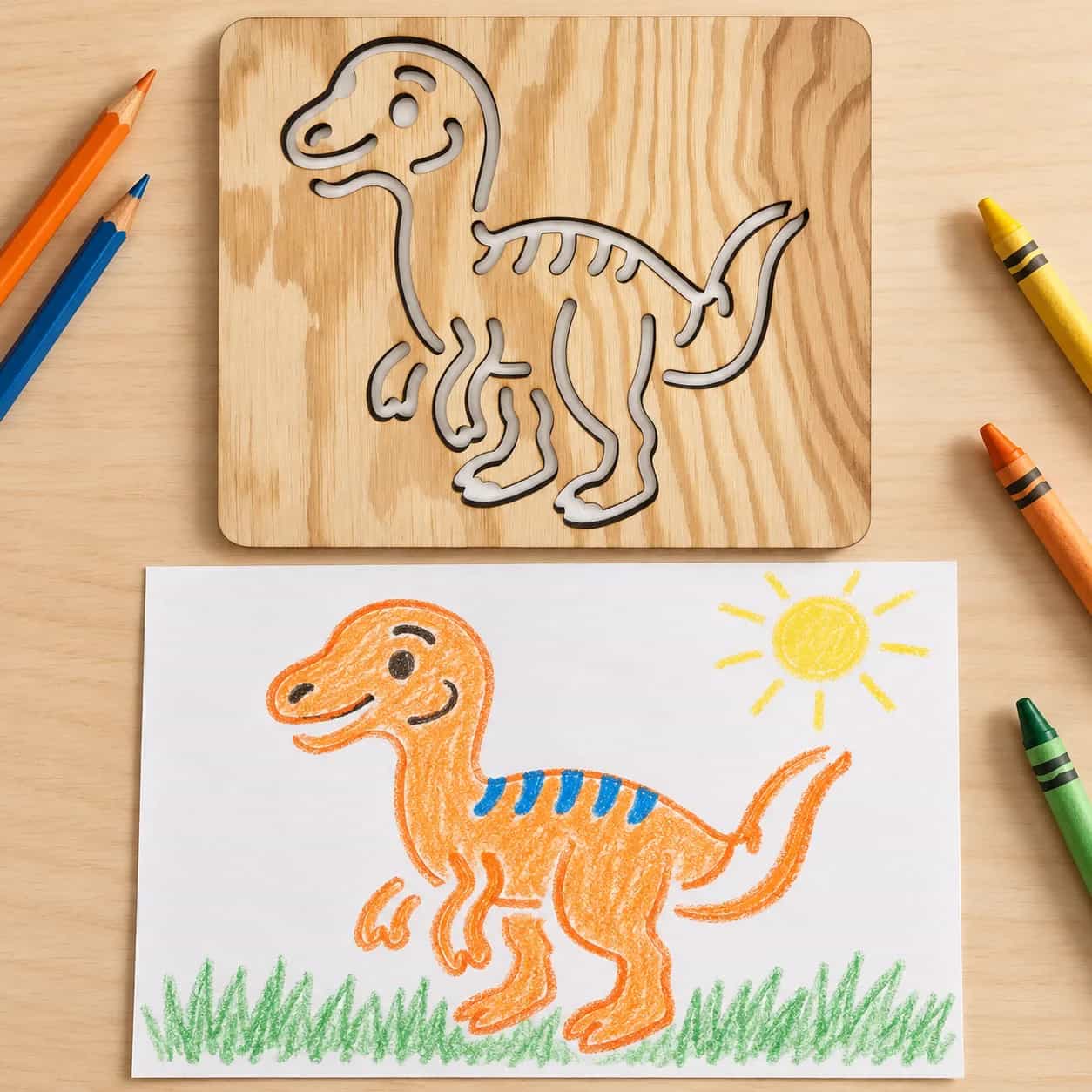 Rajzsablon Dinoszauruszok – Velociraptor