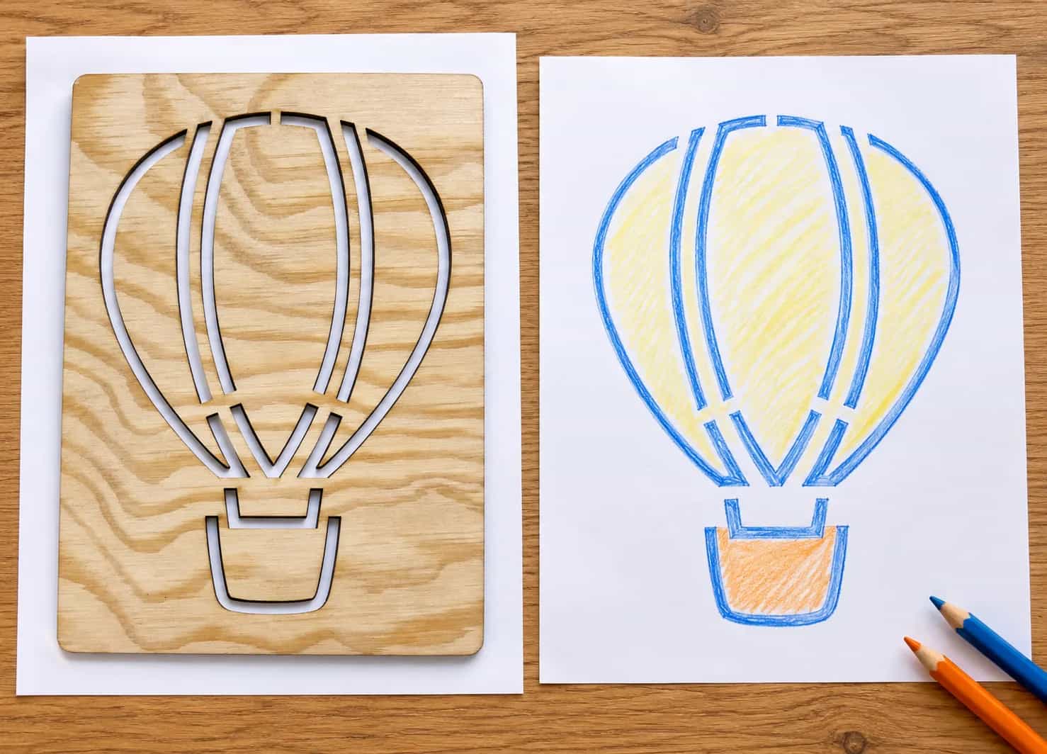 Rajzsablon – Járművek – Hőlégballon