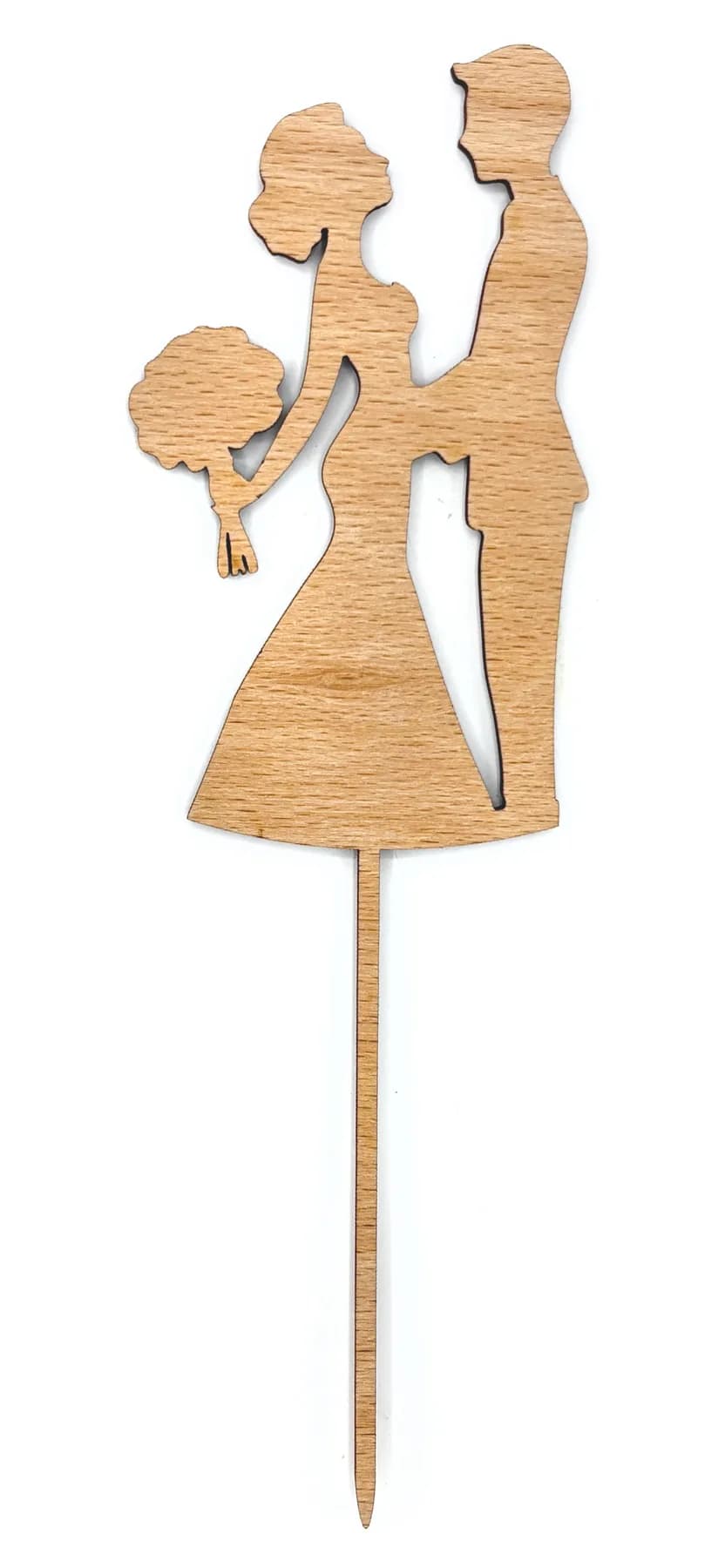 Fa esküvői tortadísz – menyasszony és vőlegény, 17-es