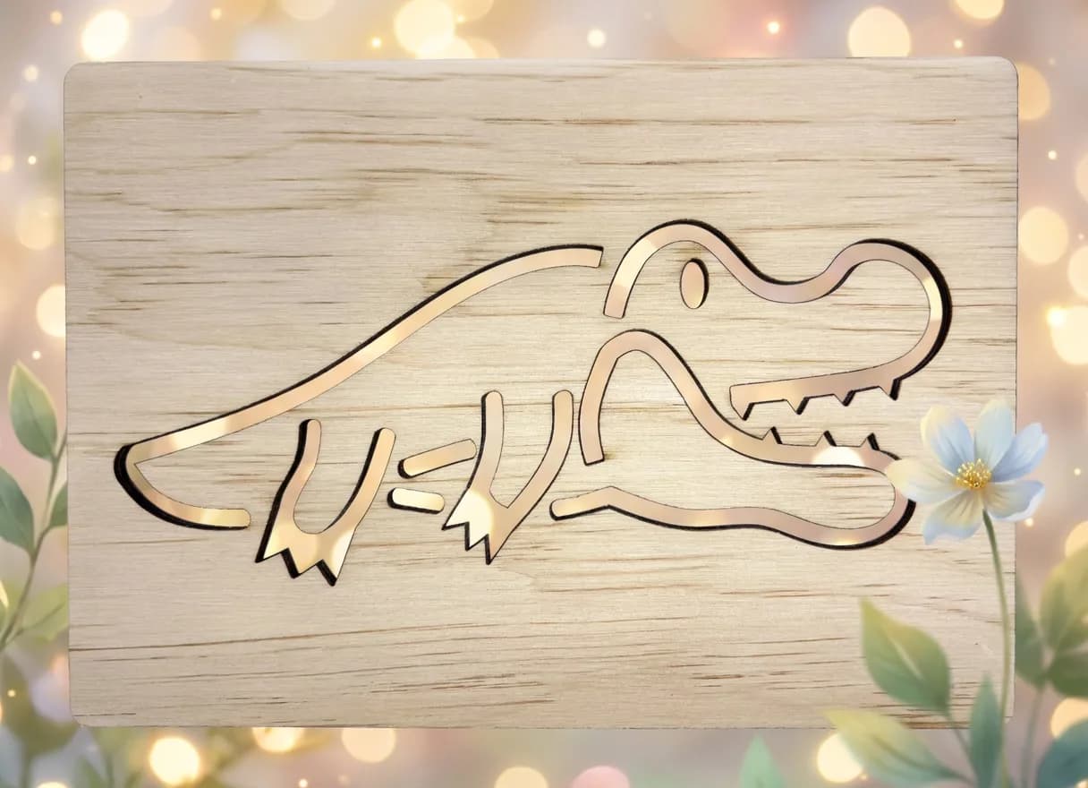 Rajzsablon Ausztrália – Krokodil