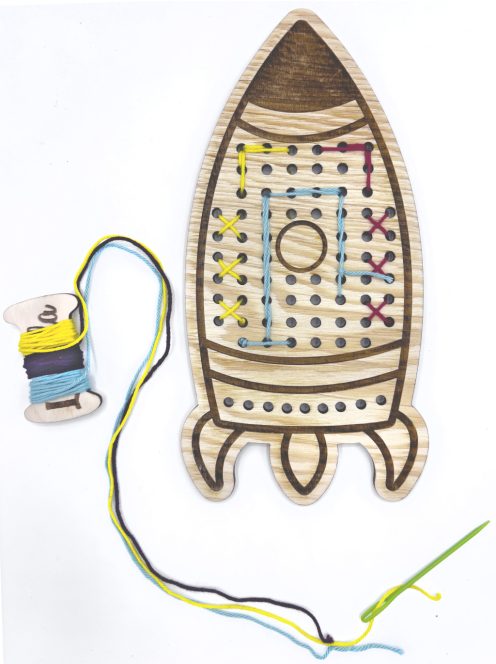 Fa fűzős formák – MiniDots – Rakéta