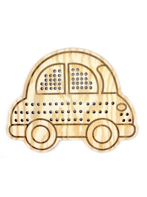 Fa fűzős formák – MiniDots – Autó
