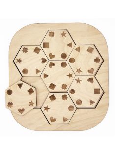 Fa logikai puzzle – Alakzatok hatszögekben