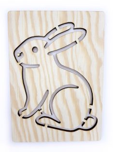   Ceruzamóka – rajzsablon – tanyasi állatok – Nyúl variáns 2