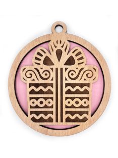 Fa karácsonyi dísz karácsonyi motívummal 6